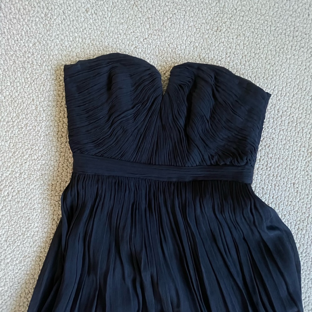 NWOT J Crew Nadia silk gown in navy blue, size 0 - Picture 4 of 6